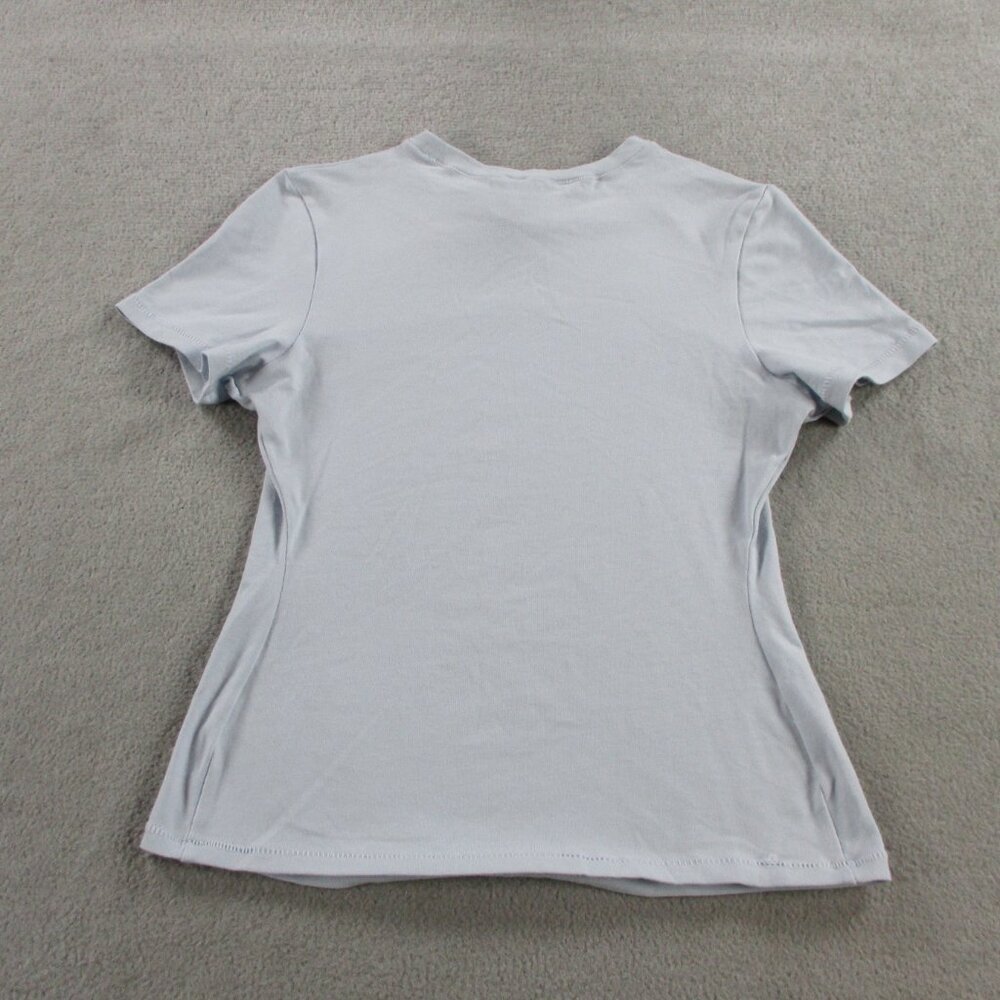 SKIMS Cotton Jersey T Shirt Womens Small Zen Blue Short Sleeve Crewneck Casual - Picture 3 of 9